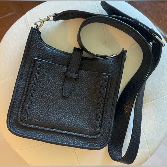 Rebecca Minkoff Genuine Leather Crossbody Black Purse - Picture 2 of 4